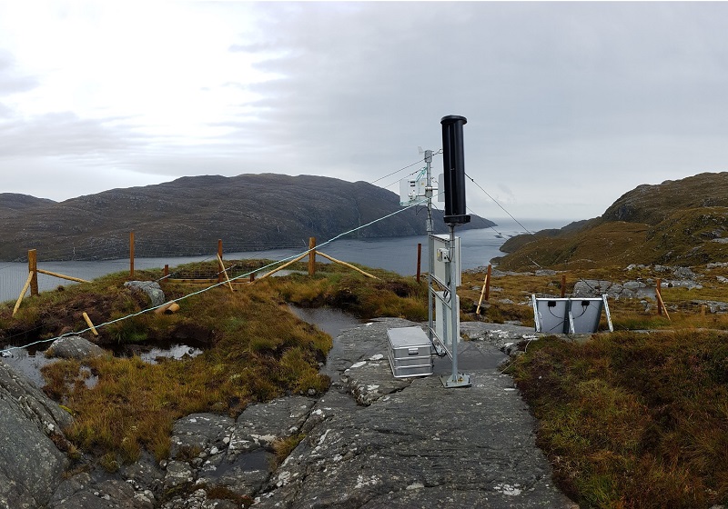 Radio repeater station powered by Leading Edge LE-v150 Extreme wind turbine