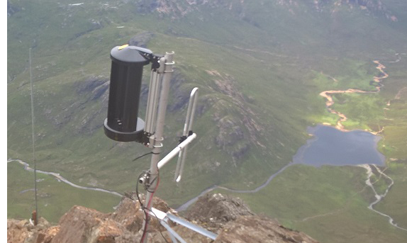 Radio communications powered by LE-v50 vertical wind turbine