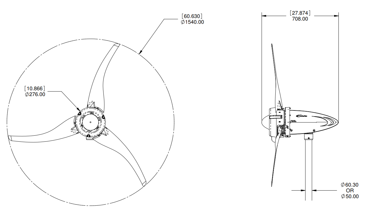 LE-600 Dimensions