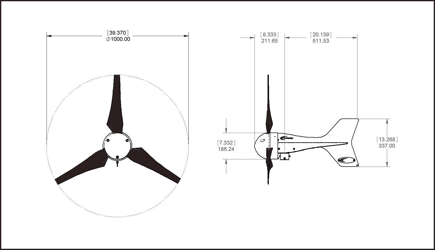 LE-300 Dimensions