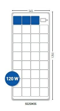 Solara Marine Solar Panel 120W Power Series (2019 Model)