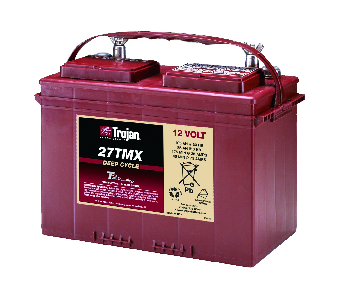 Trojan 105Ah Deep Cycle Battery (wing nut terminals)