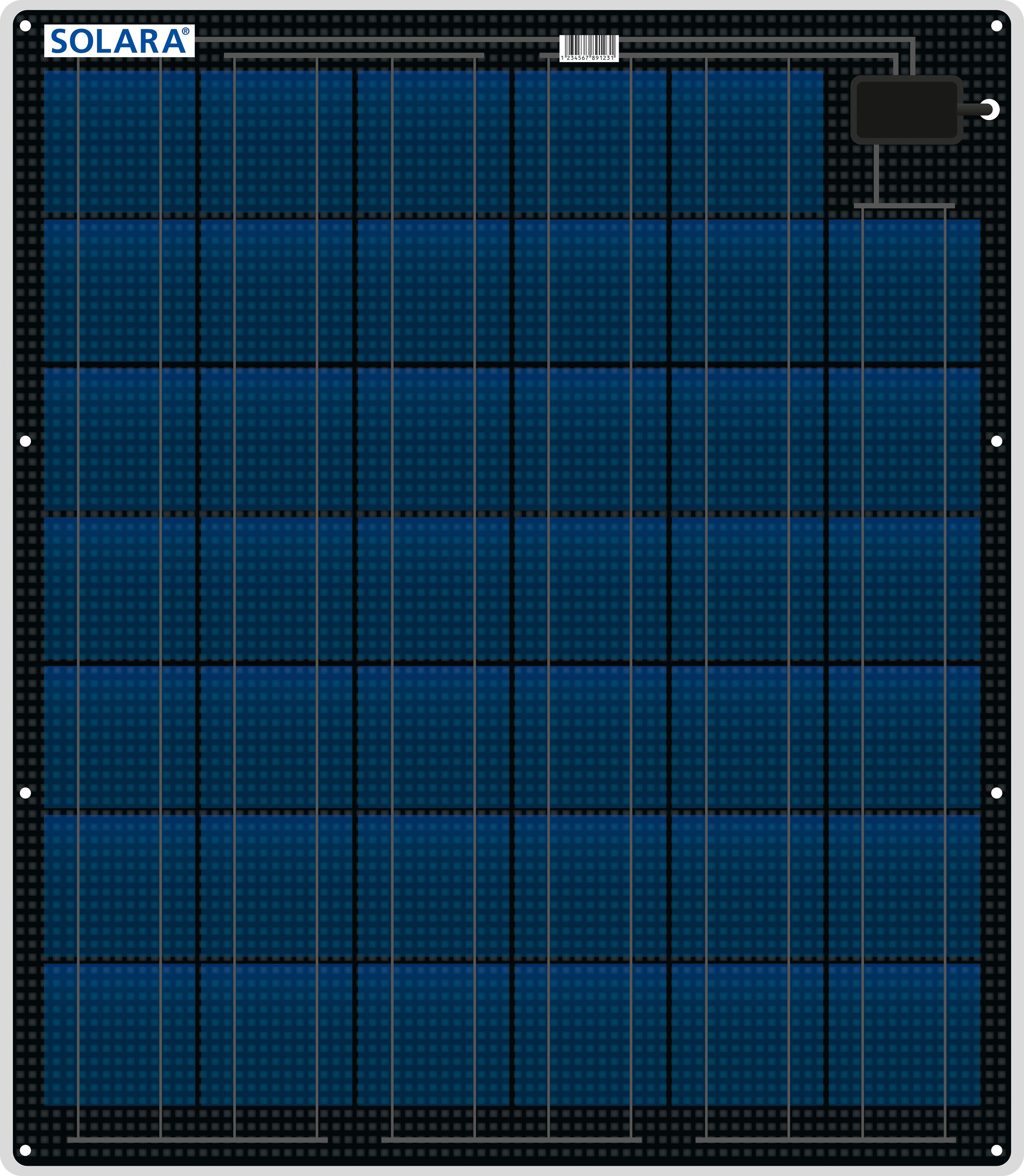 Solara Marine Solar Panel 80W M-Series